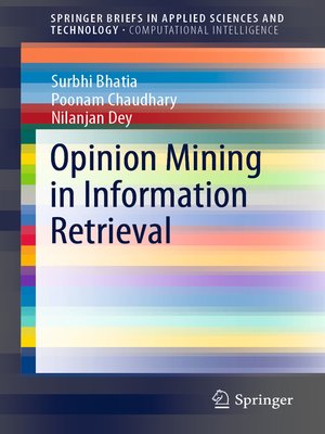 cover image of Opinion Mining in Information Retrieval